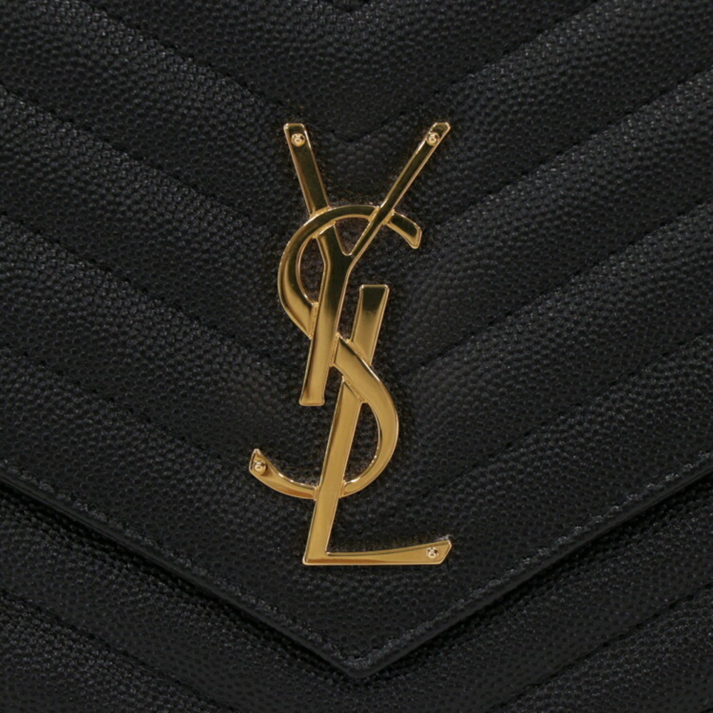 Saint Laurent Cassandra Chain Wallet Bag clutch bag black leather - Picture 5 of 10